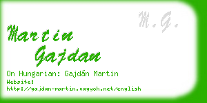 martin gajdan business card