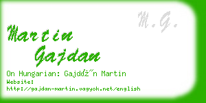 martin gajdan business card